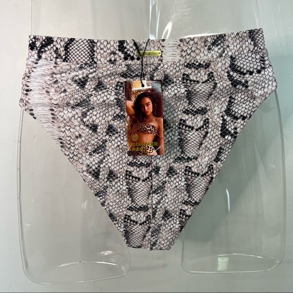 NEW Sommer Ray High Rise Snake Print Bikini Bottoms Size XS - Picture 6 of 7